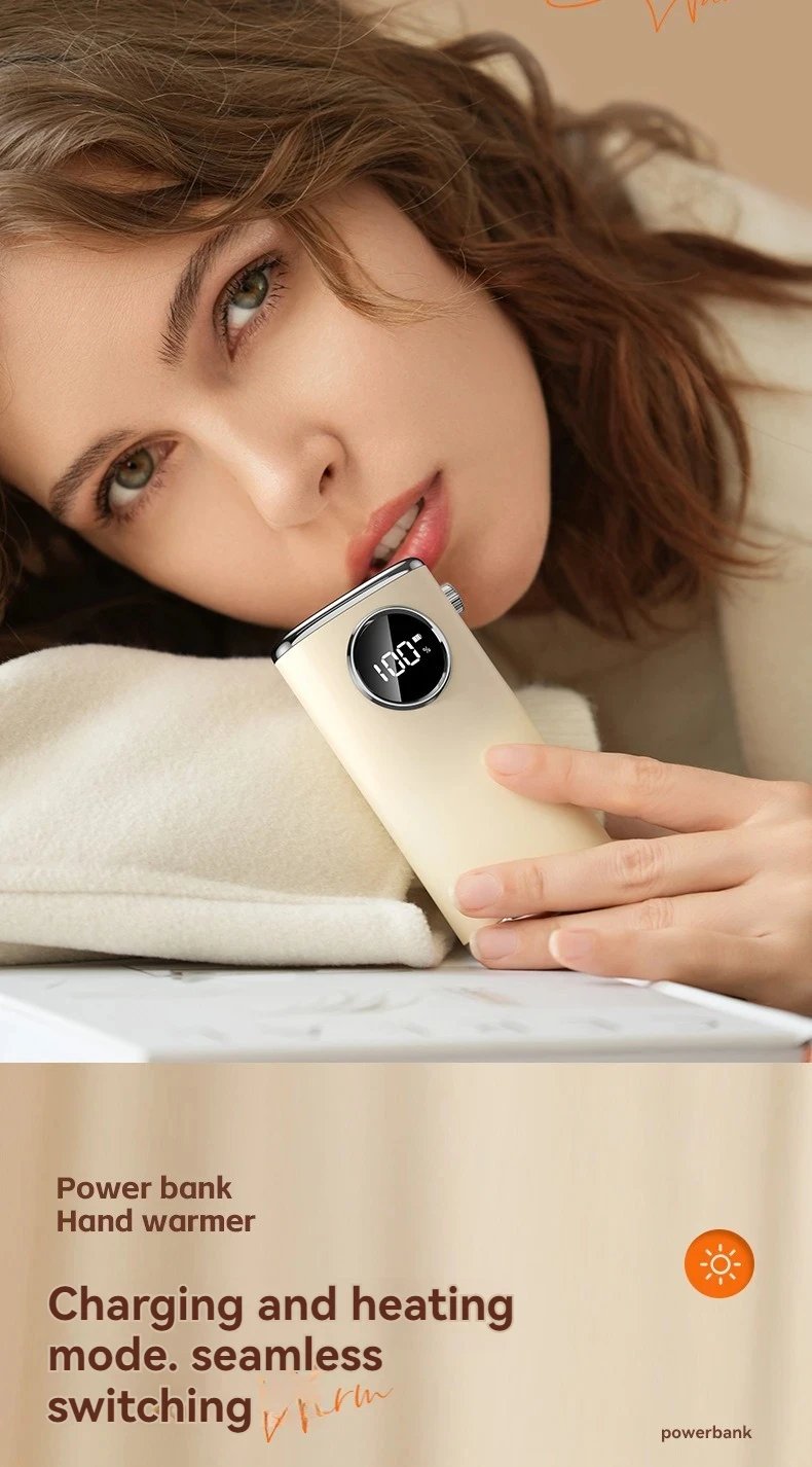 MSL Portable Pocket Hand Warmer with Digital Display for Winter Warmth