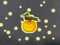 Image 1 of Halloween Pumpkin Crow Sticker