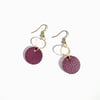 Classic Burgundy Leather Earrings 