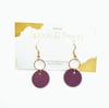 Classic Burgundy Leather Earrings 