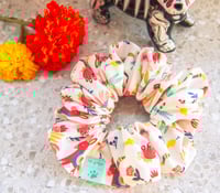 Image 1 of coco dia de los muertos scrunchie