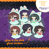 M.X.T.X Ghost Glow in the Dark Sticker Set 