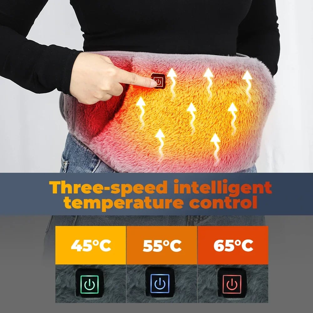 MSL Portable Hand Warmer Graphene Rapid Heating Pad Soft Adjustable Waist Warmer Winter Warming