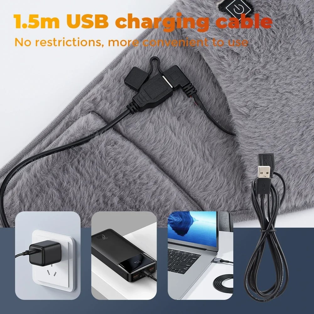 MSL Portable Hand Warmer Graphene Rapid Heating Pad Soft Adjustable Waist Warmer Winter Warming