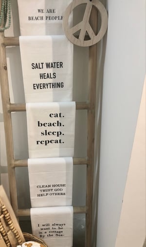 Image of 100% Cotton Tea Towel-COTTAGE BY THE SEA