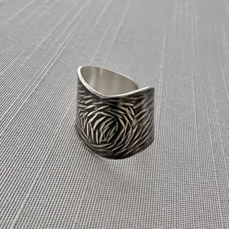 Sterling Silver Textured Wrap Ring