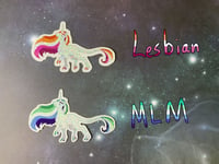 Image 3 of LGBTQ+ Glitter Unicorn Stickers