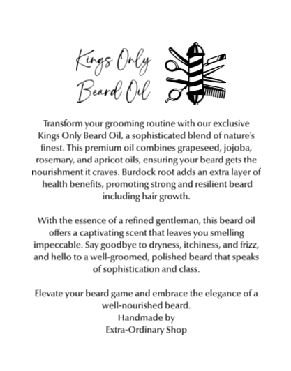 Image of Kings Only Beard Oil 1 oz
