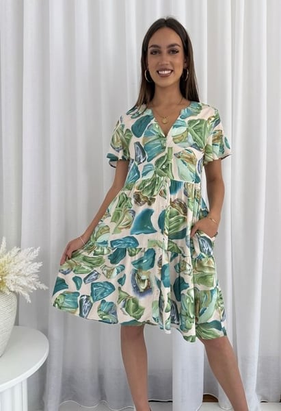 Image of Leanne Stone Dress - Green