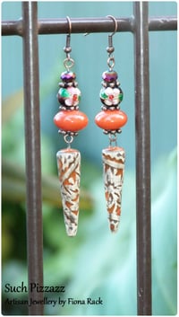 Rustic Orange Drops, Earrings