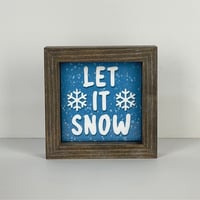 Image 1 of Framed Tile - Let It Snow