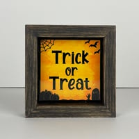 Image 1 of Framed Tile - Trick Or Treat