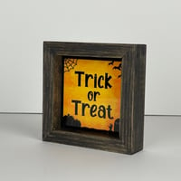 Image 2 of Framed Tile - Trick Or Treat