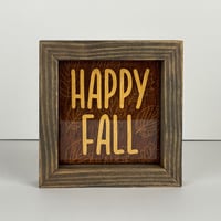 Image 1 of Framed Tile - Happy Fall