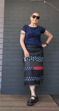 Image 1 of KylieJane Frayed at the edges denim skirt