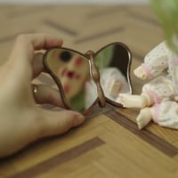 Image 1 of Handcrafted 1:6 Scale Butterfly Mirror – Miniature for dollhouse