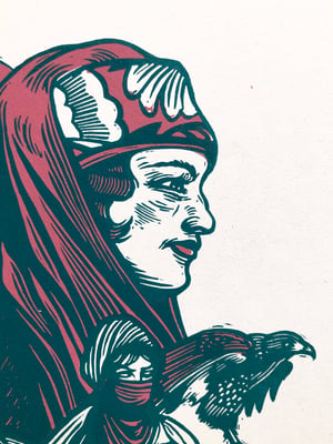 'Albina: The Land of Women' linocut print set