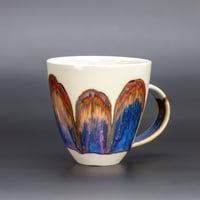 Image 2 of Blue Rainbow/Rust Arches - Large Mug