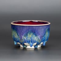 Image 1 of Blue Fucshia Arches - Teabowl