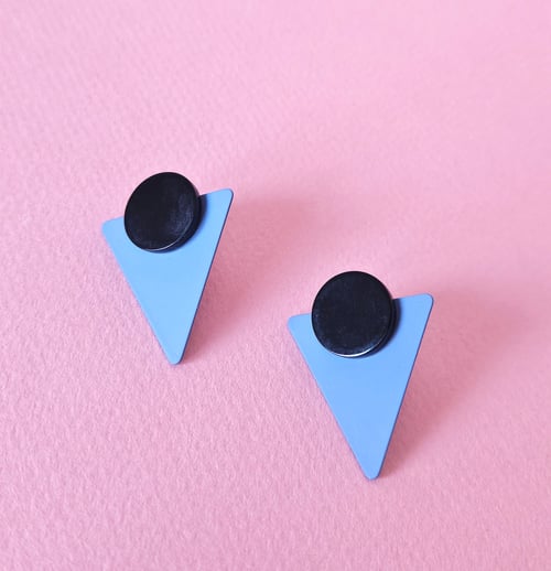 Image of Pendientes TRIANGELU - Azul noche