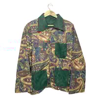 Image 2 of VESTE 3 POCHES UPSEW x REMAKING 5 / Motif vert et rouge / COLLAB EXCLUSIVE