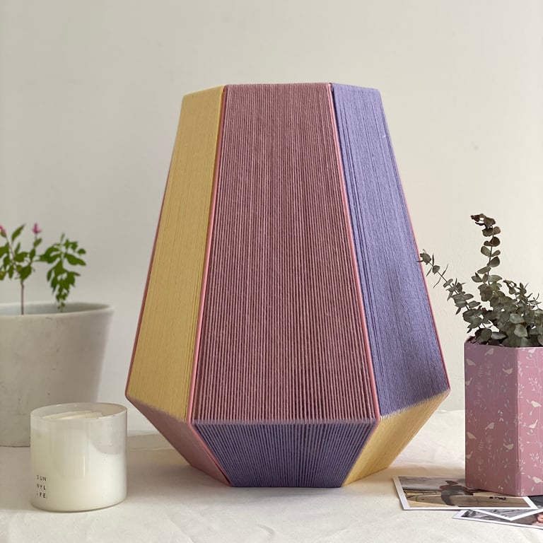 Table lamp PAULA - Lavender, vanilla & light mauve