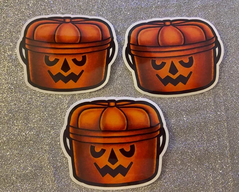 Halloween Bucket Stickers (Regular and Large)