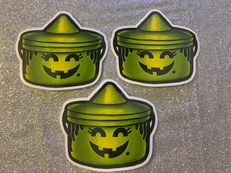 Halloween Bucket Stickers (Regular and Large)