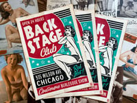 Image 1 of Back Stage Club Chicago Burlesque Linocut Print - FREE SHIPPING