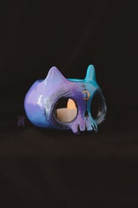 Image 1 of RESERVED - Galaxy Cat Skull