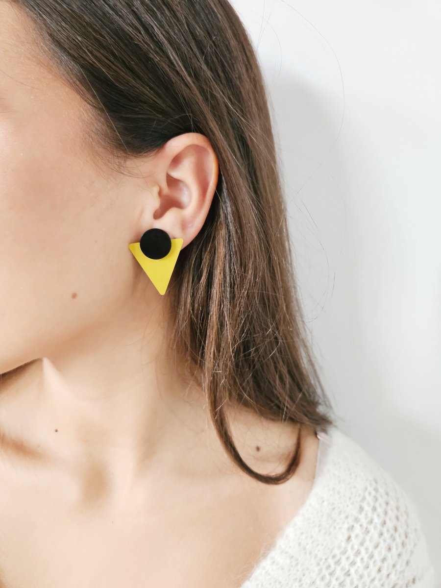 Image of Pendientes TRIANGELU - Amarillo