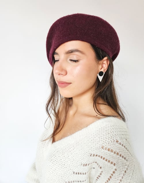 Image of Pendientes TRIANGELU - Gris topo