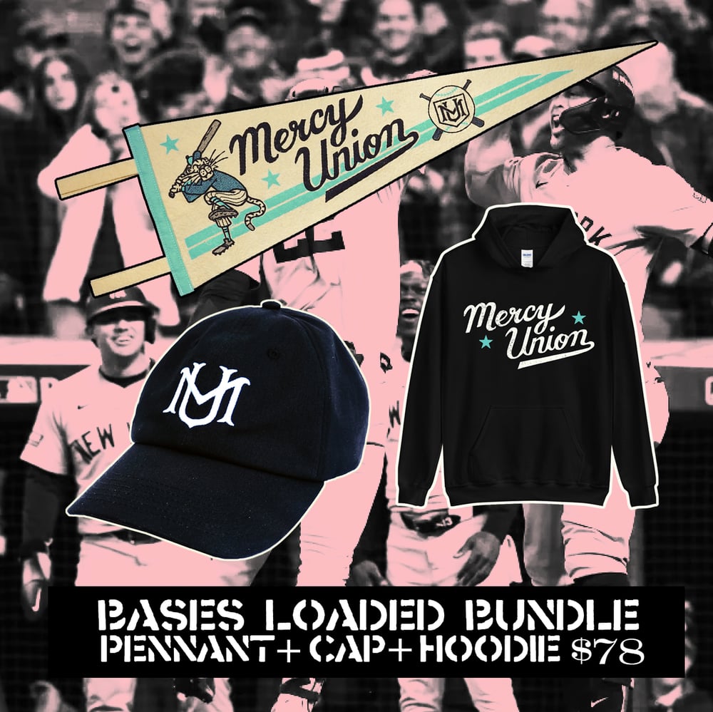 Image of Bases Loaded Bundle 1 - (Pennant + Cap + Hoodie)