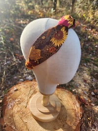 Image 2 of Autumn Bloom Top Knot Headband 