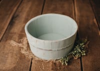 Image 1 of Wood painted bucket for newborn and sitters