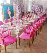 Image 2 of Gold  and Silver lux chairs  many  colors velvet 