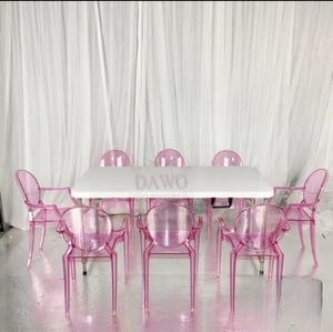 Image of Pink resin kids chair 