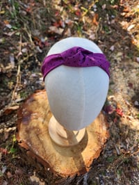 Image 2 of Berry Dot Top Knot Headband 