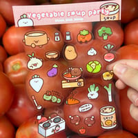 Image 2 of Vegetable Soup Party Sticker Sheet 