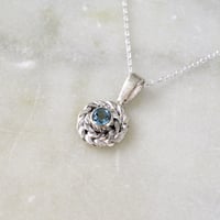 Image 5 of Gemstone Wreath Charm in Silver