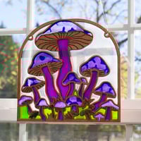 Image 1 of Hanging Mushroom Cluster - Resin Laser Cut Gift for the Nature Lover