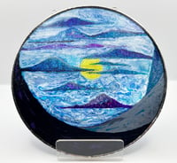 Image 1 of Cloud Fantasy Glass Painting with Hand-Soldered Frame 