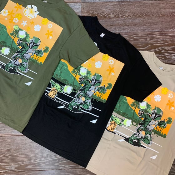 Image of Grogu Mando Pickle Ball Tee SAND