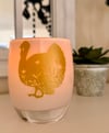 Gold Floral Turkey Removable Decal 