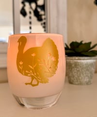 Image 1 of Gold Floral Turkey Removable Decal 