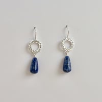 Image 5 of Lapis Dangle Wreath Earrings