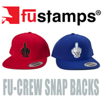 FU-Stamps® FU-Crew Snap back caps.