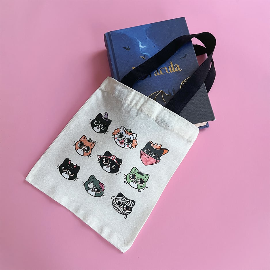 Image of Halloween Cat Mini Tote Bag