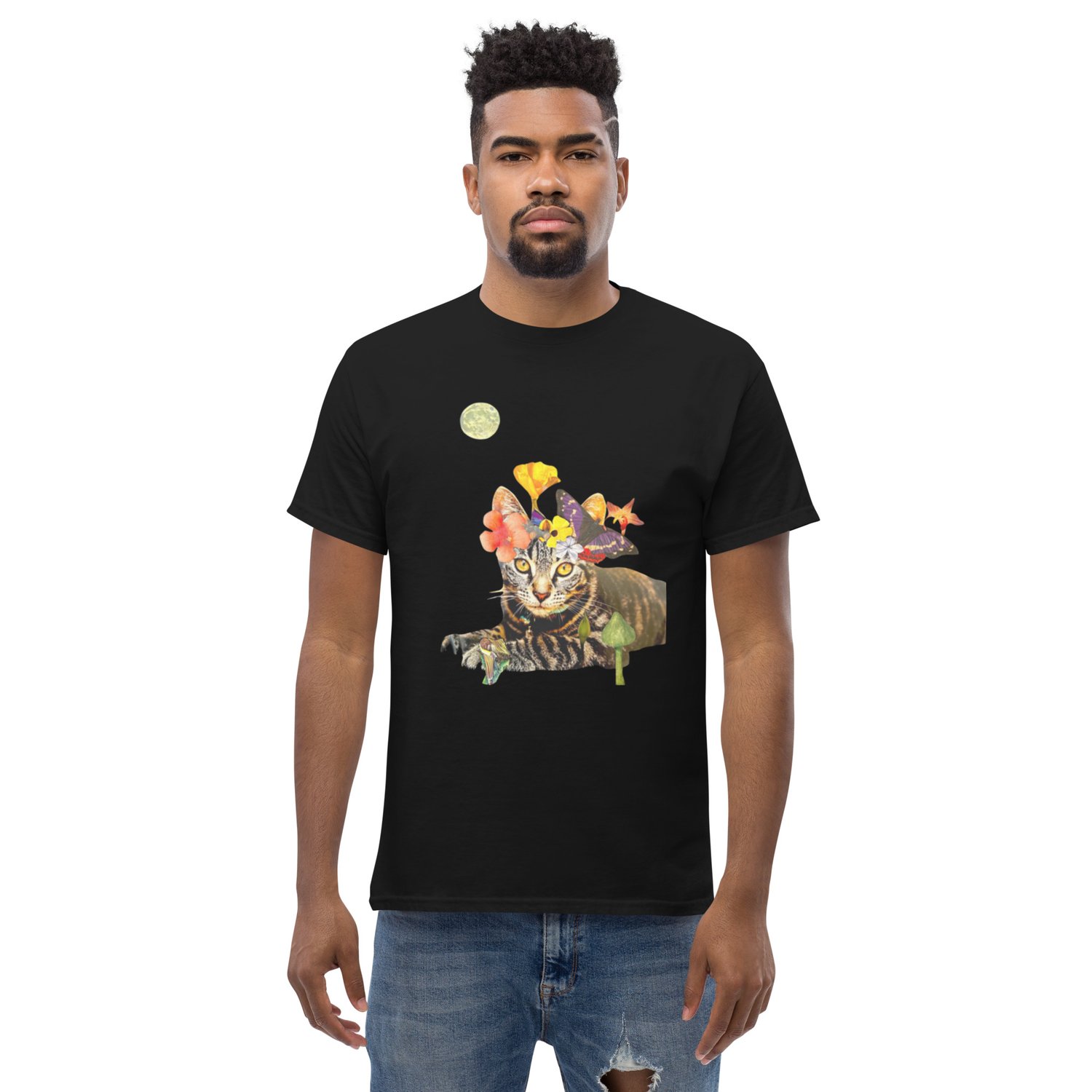 Image of Frida Cat-lo - Unisex Medium Weight - 100% Cotton Classic Fit Tee