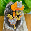 Blue Butterflies & Poppy Enamel Pin